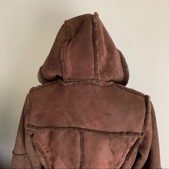 ROTHSCHILD FAUX FUR MICROSUEDE WOMAN’s COAT SIZE L(14) - Picture 7 of 15